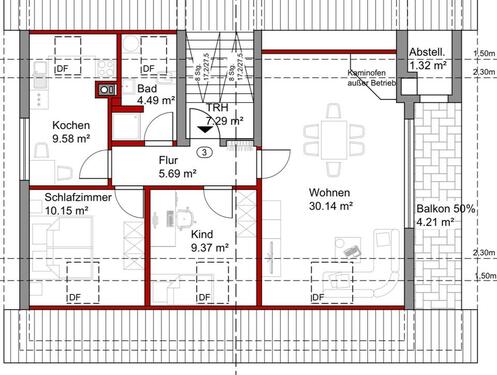 Foto - 3 Zimmer Dachgeschoßwohnung in Lohr am Main