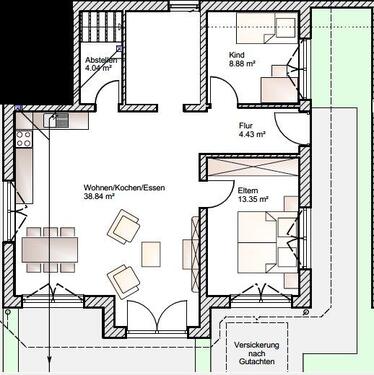 Foto - 2.5 Zimmer Erdgeschoßwohnung zur Miete in Waldbröl
