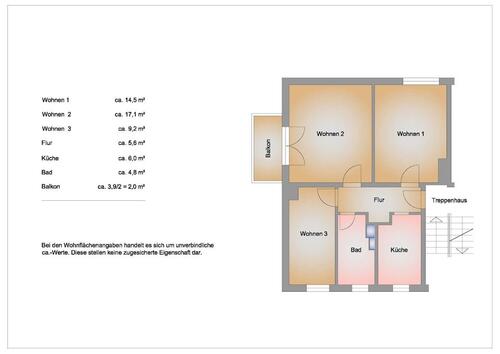 Foto - 3 Zimmer Etagenwohnung zur Miete in Jacobsdorf