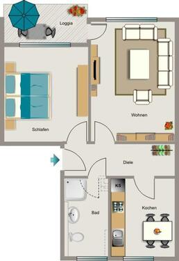 Foto - 2.5 Zimmer Erdgeschoßwohnung in Duisburg