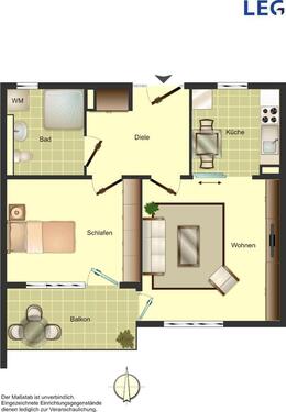 Foto - 2.5 Zimmer Etagenwohnung in Hamm