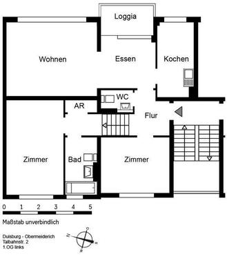 Foto - 3 Zimmer Etagenwohnung zur Miete in Duisburg