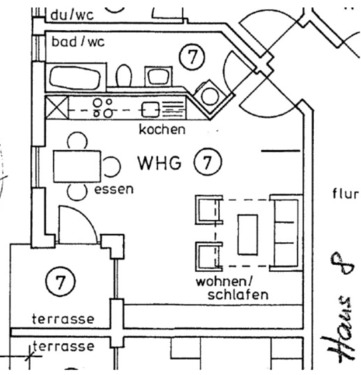 Foto - 1 Zimmer Erdgeschoßwohnung zur Miete in Bad Schussenried
