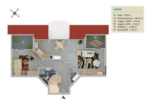 Foto - 7 Zimmer Maisonettenwohnung in Köln