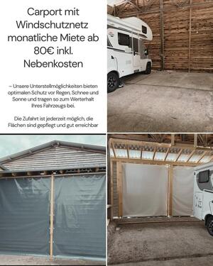 Foto - Carport mit Windschutznetz - 80,00&nbsp;EUR Miete,