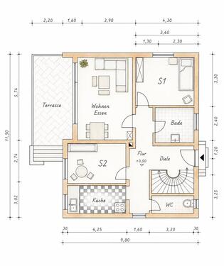 Foto - 5 Zimmer Erdgeschoßwohnung in Neuburg an der Donau