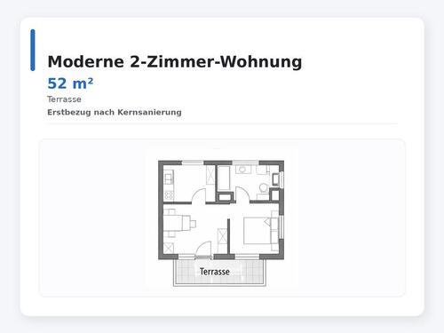 Foto - 2-Zimmer Wohnung mit Terrasse – Erstbezug – Bilfingen