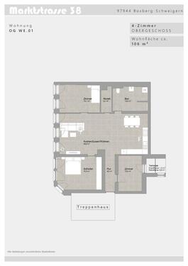 Foto - ERSTBEZUG: 4 Zi Wohnung 106m² mit Balkon in 97944 Schweigern