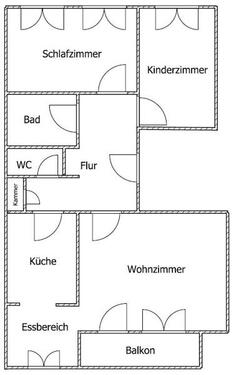 Foto - Schön geschnitte 3-Zimmer-Wohnung mit Balkon und neuem Bad + Gäste WC