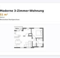 3-Zimmer DG-Wohnung mit Balkon – Erstbezug – Bilfingen - Kämpfelbach