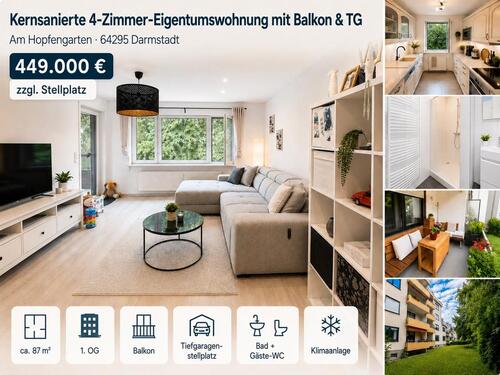 Foto - Darmstadt 4-Zimmer-Eigentumswohnung mit Balkon, Klima & TG