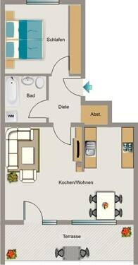 Foto - 2.5 Zimmer Etagenwohnung zur Miete in Voerde (Niederrhein)