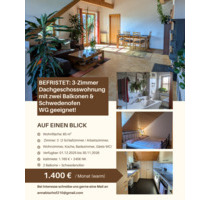 3-Zimmer Wohnung für ein Jahr (auch WG geeignet!) - Penzberg
