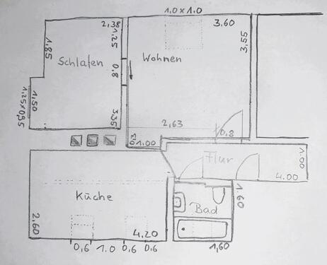 Foto - 2 Zimmer Dachgeschoßwohnung zur Miete in Schleusingen