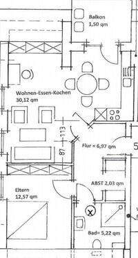 Foto - 2 Zimmer Dachgeschoßwohnung zur Miete in Hopsten
