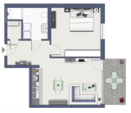 Foto - Reserviert - Moderne 2-Zimmer-Wohnung in Fulda