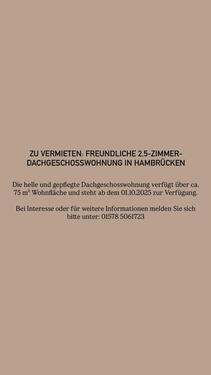 Foto - 2,5 Dachgeschosswohnung in Hambrücken