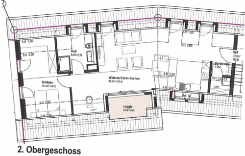 Foto - Dachgeschoßwohnung in Frankfurt am Main zur Miete