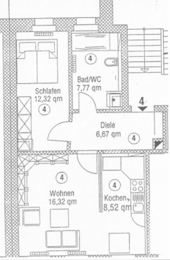 Foto - 2 Zimmer Etagenwohnung in Leipzig