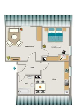 Foto - 2.5 Zimmer Dachgeschoßwohnung zur Miete in Essen