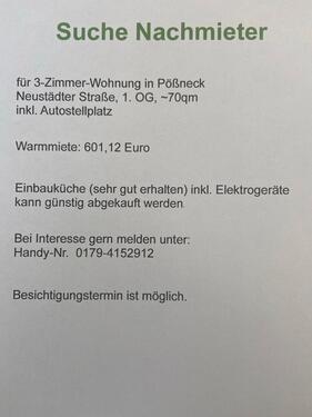 Foto - 3-Zimmer-Wohnung - 601,00&nbsp;EUR Kaltmiete, ca.&nbsp; 70,00&nbsp;m&sup2;