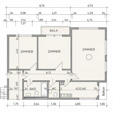 Foto - 1 Zimmer Etagenwohnung zum Kaufen in Hanau