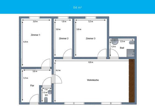 Foto - 4 Zimmer Wohnung auf dem Land - 1.075,00&nbsp;EUR Kaltmiete, ca.&nbsp; 84,00&nbsp;m&sup2;
