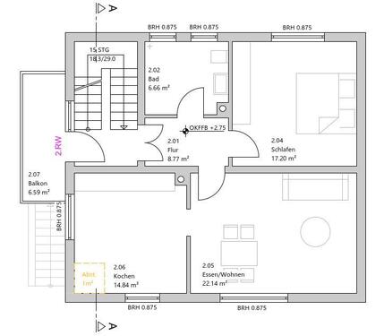Foto - 2 Zimmer Etagenwohnung zur Miete in Großmaischeid