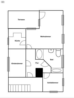 Foto - Mietwohnung 75qm² mit EBK - 675,00&nbsp;EUR Kaltmiete, ca.&nbsp; 75,00&nbsp;m&sup2;