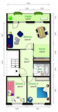 Foto - Etagenwohnung zur Miete in Halle (Saale)