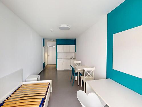 Foto - Für Personen in Aus-und Weiterbildung - Möbliertes 1-Zimmer-Apartment mit EBK und Balkon