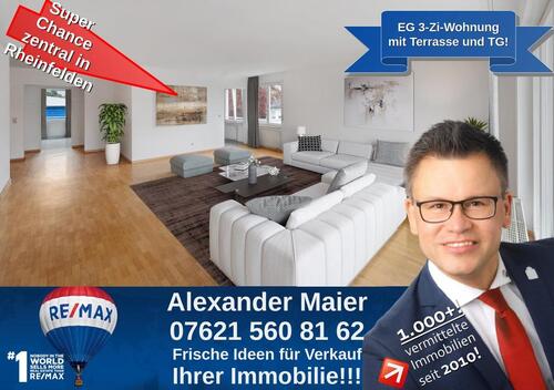 Foto - Grosse 3-Zi-EG-Wohnung mit Terrasse und TG zentral in Rheinfelden