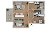 Foto - 3-Zi., Balkon, Einbauküche, gut für WG geeignet