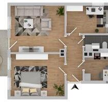 3-Zi., Balkon, Einbauküche, gut für WG geeignet - Regensburg Gallingkofen