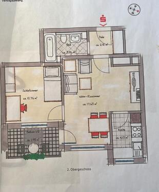 Foto - 2 Zimmer Wohnung - 752,00 EUR Kaltmiete,