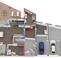 Helle & schöne 3Zi-Wohnung mit Terasse + EBK in Ludwigsburg - Leutenbach