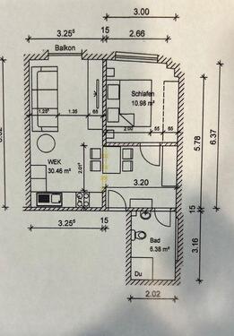 Foto - 2 Zimmer Wohnung mit Balkon - 550,00 EUR Kaltmiete,
