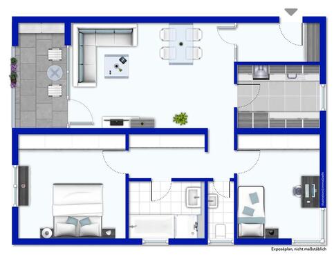 Foto - 3-Zimmer-Familienwohnung mit Balkon, Garage und Hausmeisterservice-Ideal für Paare mit Kinder