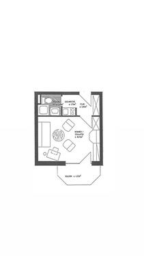 Foto - 1 Zimmer Wohnung zu vermieten - 330,00&nbsp;EUR Kaltmiete, ca.&nbsp; 26,00&nbsp;m&sup2;