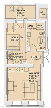 Foto - 2 Zimmer Erdgeschoßwohnung zur Miete in Zwickau
