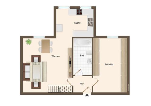 Foto - 3 Zimmer Maisonettenwohnung zur Miete in Brühl