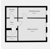 Zentrale 2-Zimmer-Wohnung in der Burgstraße – ca. 40 m² - Rochlitz