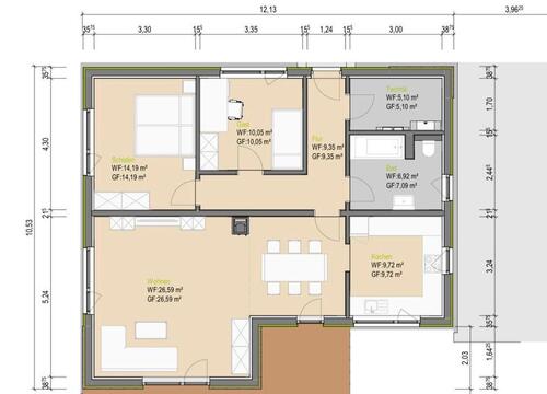 Foto - 3 Zimmer Bungalow zur Miete in Waldsassen