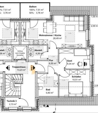 Foto - Dachgeschoßwohnung in Meppen zur Miete
