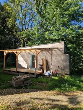 Foto - Timy Haus, aus ökologischen Baustoffen, PKW Anhänger