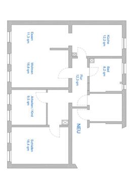 Foto - 3 Zimmer Etagenwohnung zur Miete in Nürnberg