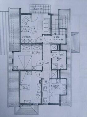 Foto - 3 Zimmer Dachgeschoßwohnung zur Miete in Grünberg