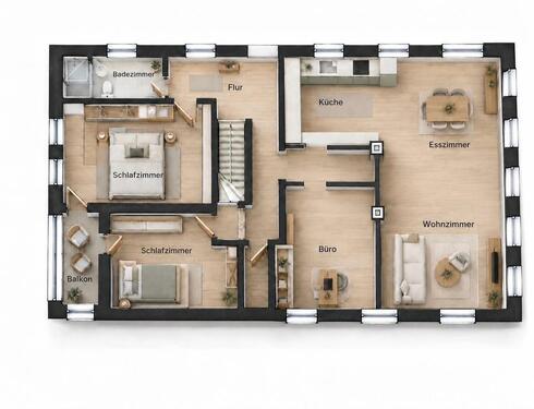 Foto - 3 Zimmer Etagenwohnung zur Miete in Ibbenbüren