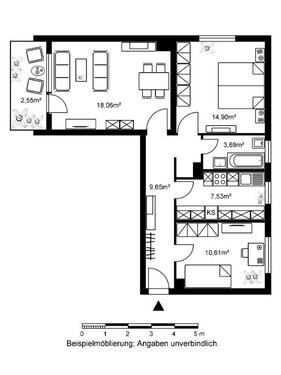 Foto - 3 Zimmer Etagenwohnung in Frankfurt am Main