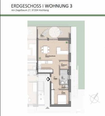 Foto - Erdgeschoßwohnung in Höchberg zur Miete